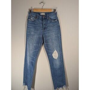 Madewell Womens The Perfect Summer Jeans Sz 26 Destructed Edition Streetwear